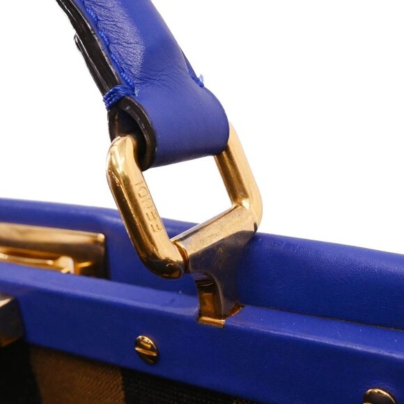 Fendi Blue Leather Peekaboo Fit 2way Handbag - Picture 12 of 15